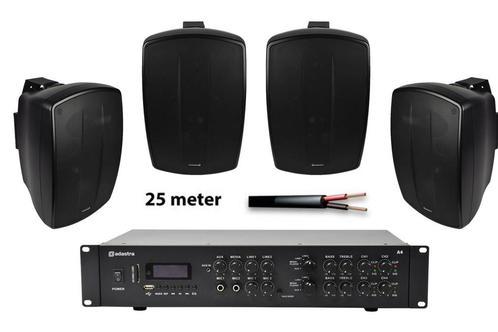 Adastra Terras Set 4x BH8 Speaker + A4 Versterker + 25mtr, Audio, Tv en Foto, Luidsprekerboxen