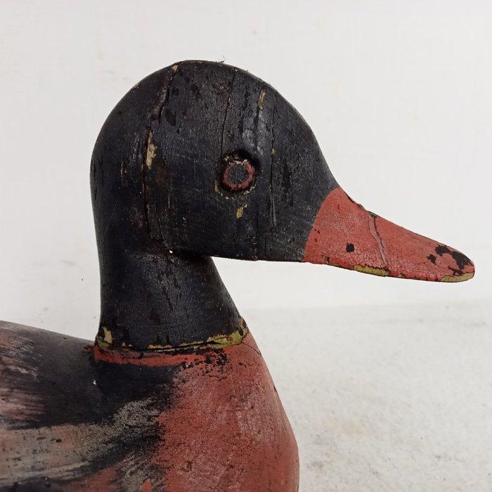 Lokeend - Lokeend - Hout, Handbeschilderd licht hout, Antiek en Kunst, Curiosa en Brocante