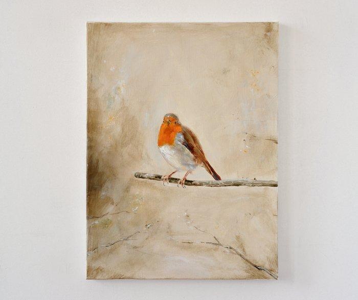 Matthieu van Riel - Robin, Antiek en Kunst, Kunst | Schilderijen | Modern