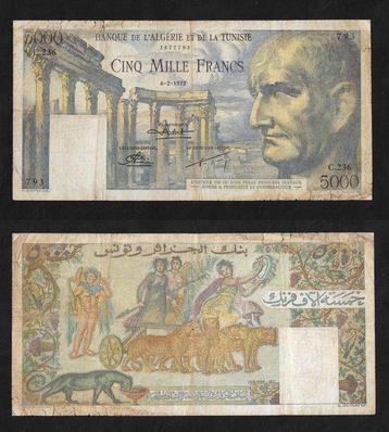 Tunisie. - 5000 Francs 1952 - Pick 30  (Sans Prix de