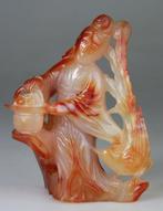 Beeldhouwwerk - Beeldje - Kwanyin - Agaat, Carneool - China