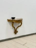 Wandtafel - Verguld hout, Marmer - Barokke houtinleg, Antiek en Kunst