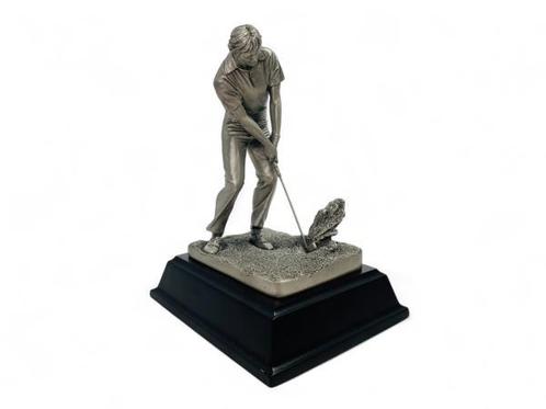 Veiling - Vintage Royal Selangor | De Golfer van P.W. Sutt, Antiek en Kunst, Antiek | Tin