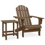 Adirondack Stoel met Tafel | Retour Deal | 64% Korting!, Tuin en Terras, Verzenden, Nieuw, Hout