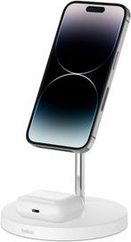 Belkin draadloze 2-in-1 oplader met MagSafe, wit (15W, la..., Telecommunicatie, Mobiele telefoons | Hoesjes en Screenprotectors | Samsung