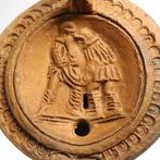 Oud-Romeins Terracotta Olielamp met twee strijdende