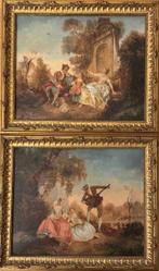 Nicolas Lancret (1690-1743), Naar - Coppia di scene galanti
