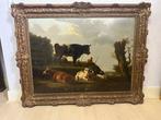 École européenne (XIX) - Landschap met koeien, Antiek en Kunst