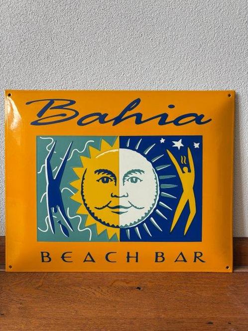 BEACH BAR - BAHIA - Emaille bord - Emaille reclamebord -, Antiek en Kunst, Antiek | Wandborden en Tegels