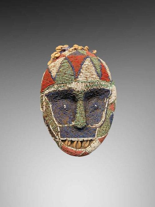 gelaatmasker - Bamileké masker en parel (30 CM) - Bamileke -, Antiek en Kunst, Kunst | Niet-Westerse kunst
