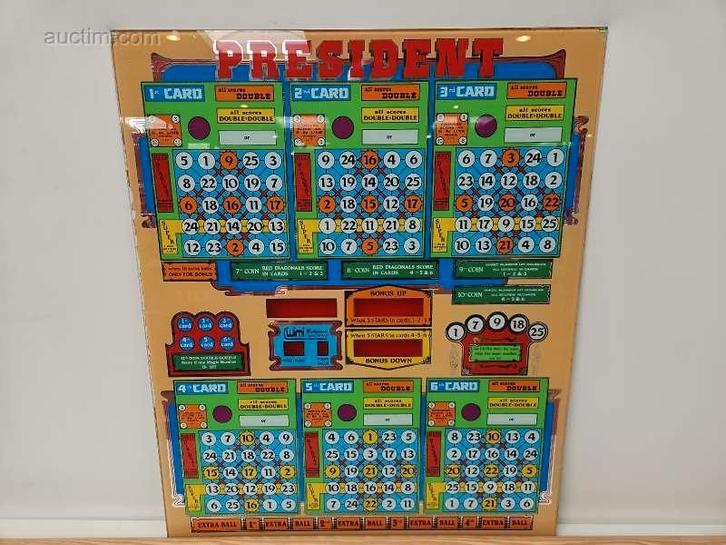 8x Frontplaat bingo/gokautomaat Wimi President, Diversen, Overige Diversen, Ophalen