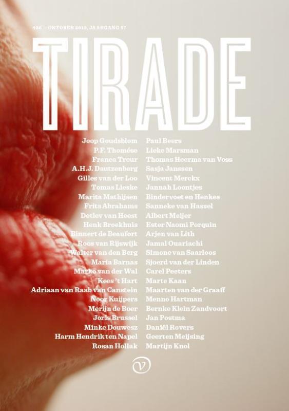 Tirade / oktober 2013 jaargang 57 / Tirade / 450, Boeken, Literatuur, Gelezen, Verzenden