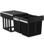 tectake Inbouw prullenbak Ashlyn, 2-voudige scheiding, 30L,, Verzenden, Nieuw