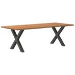 vidaXL Eettafel rechthoekig 240x100x74 cm massief eikenhout, Huis en Inrichting, Tafels | Eettafels, Verzenden, Nieuw