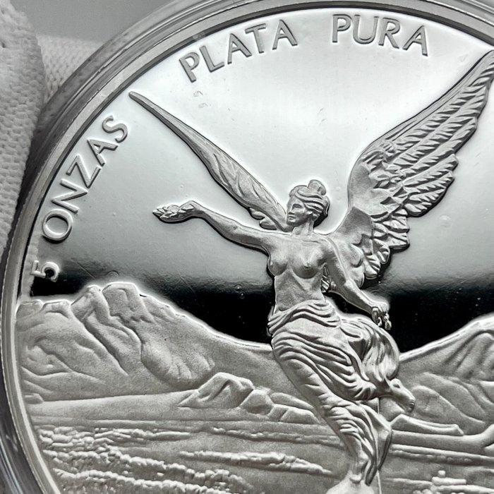 Mexico. 5 Onza 2024 – Libertad – 5 oz Silver .999 – Proof –, Postzegels en Munten, Munten | Europa | Niet-Euromunten