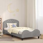 vidaXL Kinderen bedframe met hoofdboard Lichtgrijs 80 x 200, Huis en Inrichting, Slaapkamer | Bedden, Verzenden, Nieuw