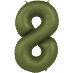 8 Jaar Cijfer Ballon Groen Mat 86cm, Hobby en Vrije tijd, Feestartikelen, Verzenden, Nieuw