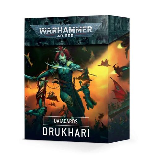 Datacards Drukhari (Warhammer 40.000 nieuw), Hobby & Loisirs créatifs, Wargaming, Enlèvement ou Envoi