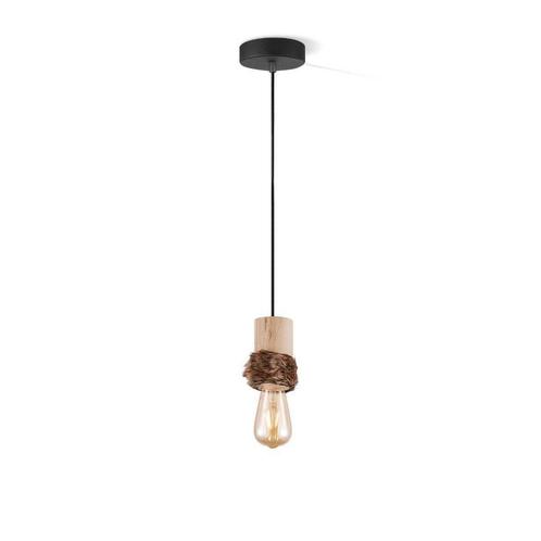 Home Sweet Home Hanglamp Furdy - hout - 10x10x116cm, Maison & Meubles, Accessoires pour la Maison | Autre