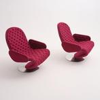 Fritz Hansen - Verner Panton - Stoel (2) - Staal, Wol, outro, Antiek en Kunst
