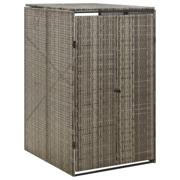 vidaXL Containerberging enkel 70x80x117 cm poly rattan grijs, Verzenden