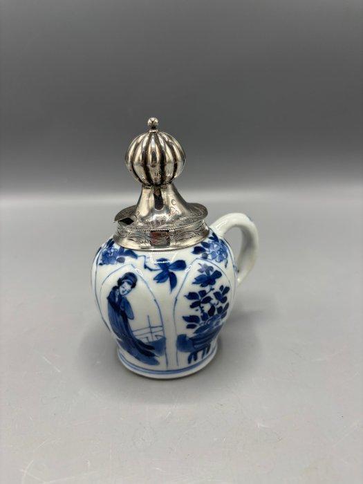 Pot - Porselein - mosterdpot, Antiek en Kunst, Antiek | Overige Antiek