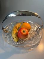 Schaal - .835 zilver, kristalglas - Groot formaat, uit 1861, Antiek en Kunst