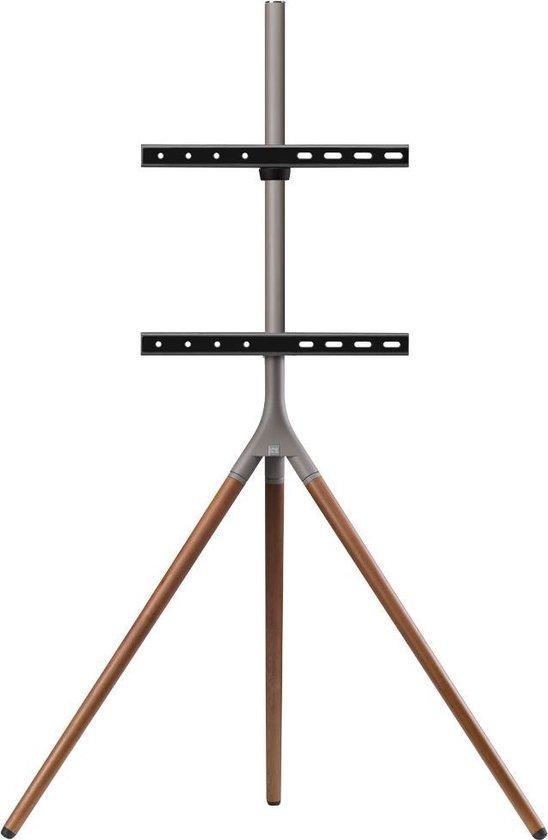Tripod TV-standaard - VESA 400 - Walnoot / GrijsOne For A..., Audio, Tv en Foto, Televisies, Nieuw, Verzenden