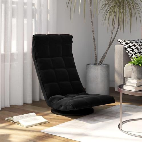 vidaXL Vloerstoel draaibaar fluweel zwart, Huis en Inrichting, Stoelen, Nieuw, Verzenden