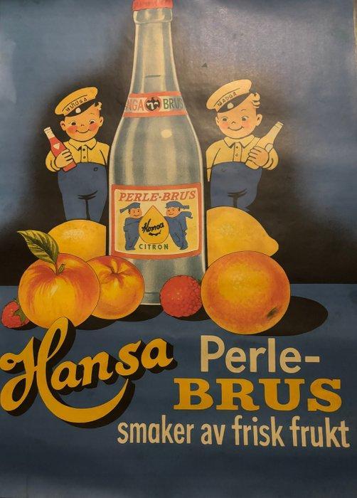 Hansa - Perle-Brus – Manifesto pubblicitario vintage bevanda, Antiek en Kunst, Kunst | Tekeningen en Fotografie
