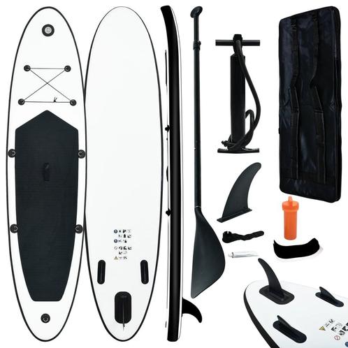 vidaXL Stand-up paddleboard opblaasbaar zwart en wit, Sports nautiques & Bateaux, Planche à pagaie, Envoi
