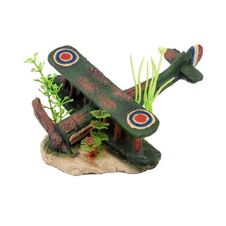 Neergestort vliegtuigje / Aquarium decoratie As-902, Animaux & Accessoires, Poissons | Aquariums & Accessoires, Envoi