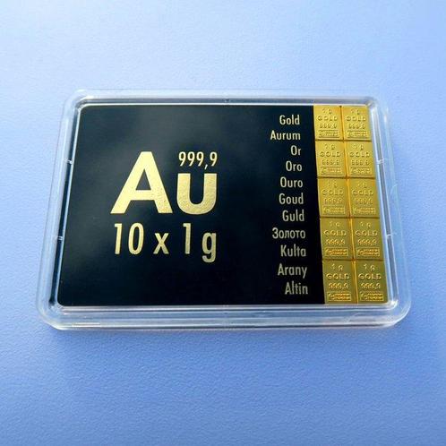 10 gram - Goud .999 - Valcambi, Switzerland - Verzegeld en, Postzegels en Munten, Edelmetalen en Baren
