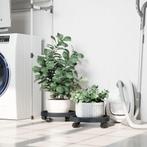 vidaXL Plantentrolleys 2 st met wielen ø34 cm 35 kg grijs, Tuin en Terras, Verzenden, Nieuw