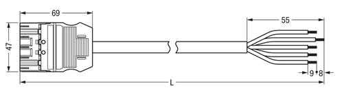 Câble B2ca Préassemblé 5G 1.5mm² Bleu 4M - 771-9285/216-402, Doe-het-zelf en Bouw, Elektriciteit en Kabels, Verzenden