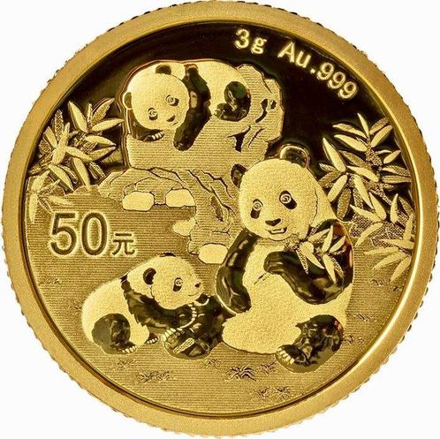 3 gram - Goud .999 - 2025 - Panda fine gold, Postzegels en Munten, Edelmetalen en Baren