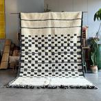 Modern Marokkaans Berber-tapijt - Geruit en streeppatroon -, Nieuw