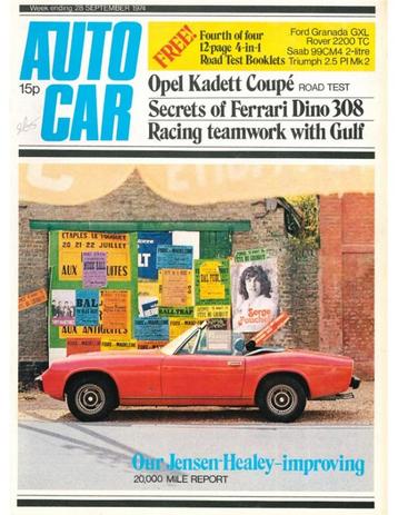1974 AUTOCAR MAGAZINE 4066 ENGELS