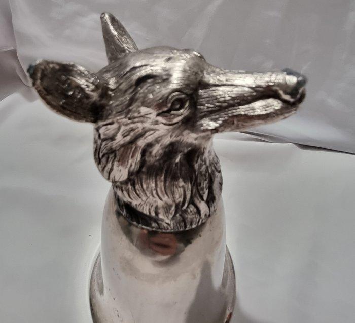 M.P italie - Wijnglas - wolf - zilveren metaal, Tin, Antiek en Kunst, Antiek | Keukengerei