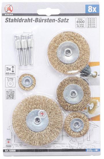 8-delige steel wire brush set, Auto diversen, Autogereedschap, Verzenden