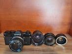 Olympus OM-1 schwarz + 3 Objektive + Teleconverter |, Audio, Tv en Foto, Fotocamera's Analoog, Nieuw