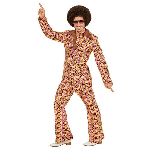 Disco 70S Kostuum Gekleurd Heren Retro, Kleding | Heren, Carnavalskleding en Feestkleding, Nieuw, Verzenden