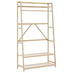 vidaXL Kledingrek met schappen 110x40x180 cm bamboe, Huis en Inrichting, Kasten | Kleerkasten, Verzenden, Nieuw