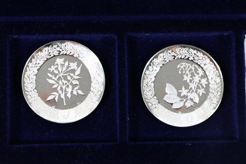 Monde. Sterling zilveren bloemenset 26x, Postzegels en Munten, Munten | Europa | Niet-Euromunten