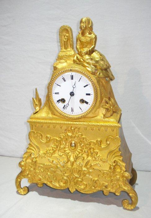 Pendule religieuse - Japy Fréres Médaille dor Charles X -, Antiek en Kunst, Antiek | Klokken