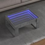 vidaXL Table basse avec LED infini gris béton 70x53x30, Verzenden, Neuf