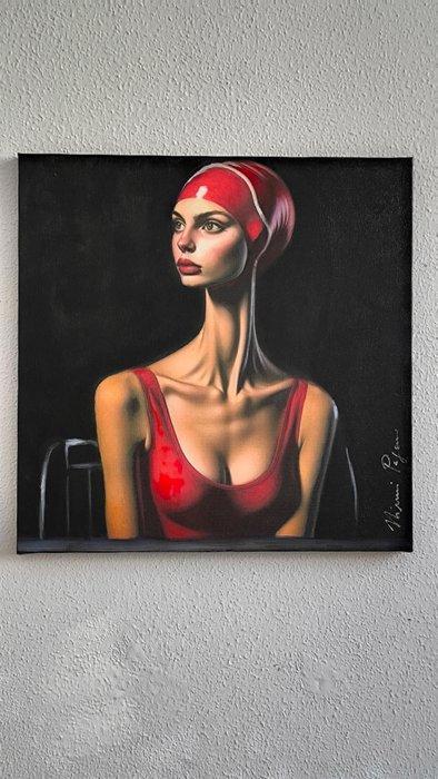 Ninni Pagano (1969) - La panchina, Antiek en Kunst, Kunst | Schilderijen | Klassiek