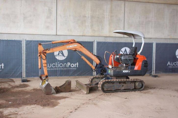 Veiling: Minigraver Kubota KX61-2 Diesel 19kW, Articles professionnels, Machines & Construction | Grues & Excavatrices, Enlèvement