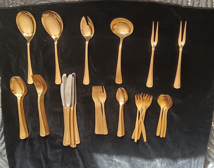 Bestekset voor 6 personen (48) - Imperial - Staal, Verguld, Antiek en Kunst, Antiek | Meubels | Tafels