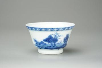 Tea cup - EX MUSEUM - Porselein - Landscape - China - Kangxi, Antiek en Kunst